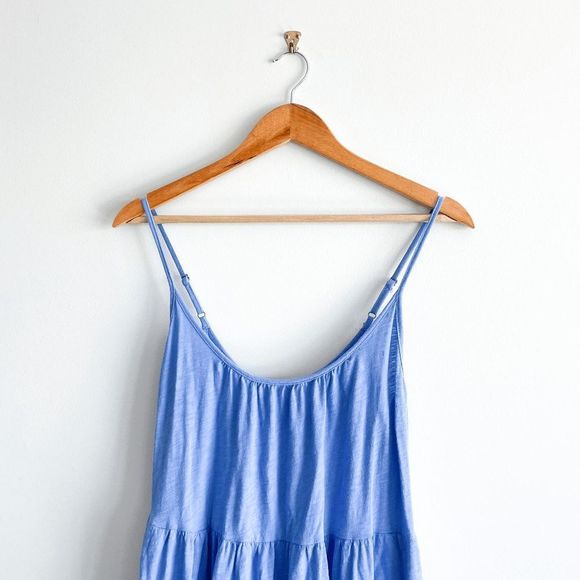 Z Supply Womens Midi Dress Lido Slub Sleeveless Pacific Blue Small - Picture 3 of 7